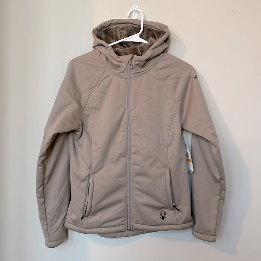 NWT Spyder Soft Shell Sherpa Lined Hooded Jacket